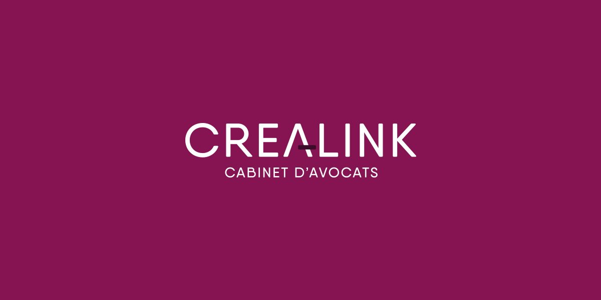 Logotype Crealink dans sa version sur fond violet